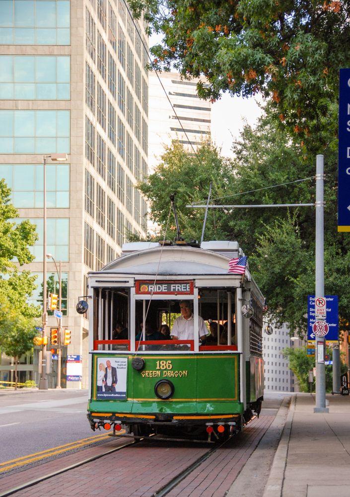 Street car of McKinney Avenue Transit Authority