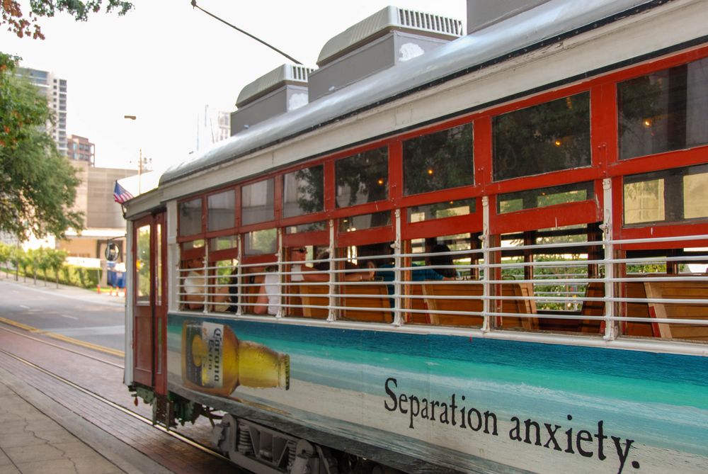 Body of a street car from McKinney Avenue Transit Authority