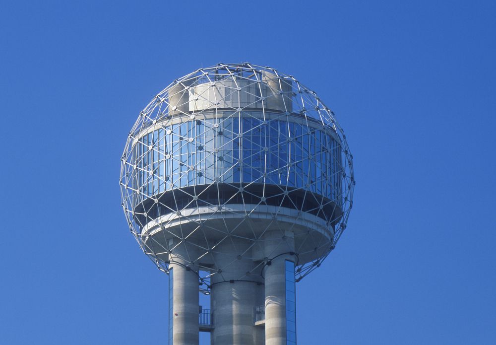 The top of Reunion Tower