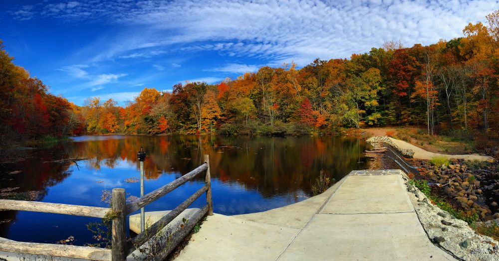 Calm waters at South Mountain Reservation