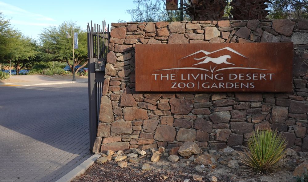 View of  a Sign in Living Desert Zoo and Gardens