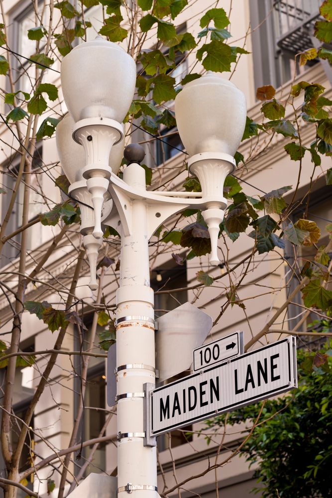 Street sign of Maiden Lane