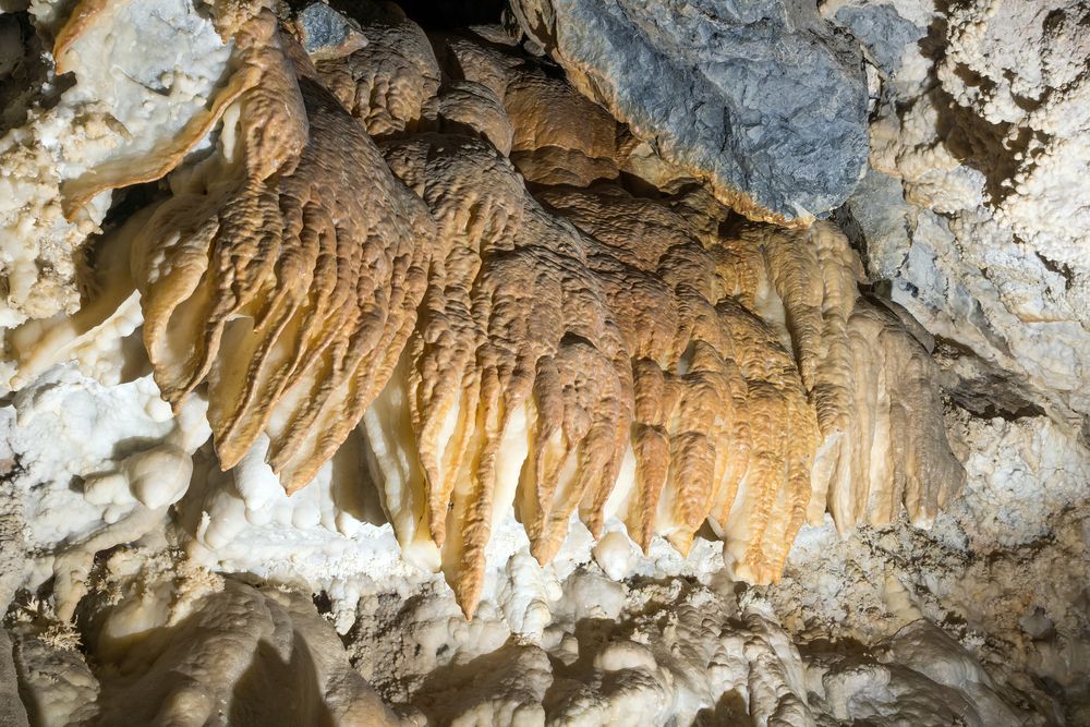 Stalactite flowstones at Timpanogos Cave National Monument