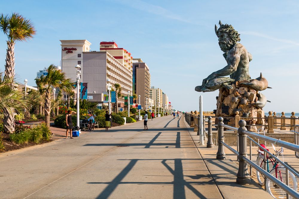 King Neptune sculpture along Virginia Beach Boardwalk