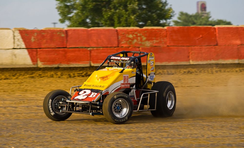 A sprint car at Terre Haute Action Track