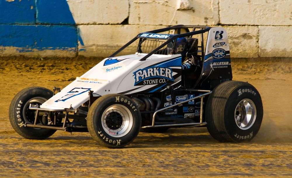 A racer at Terre Haute Action Track