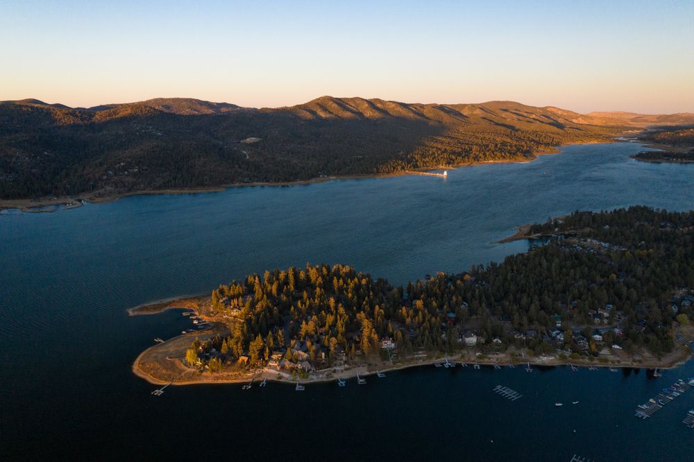 Aerial view of Big Bear Lake