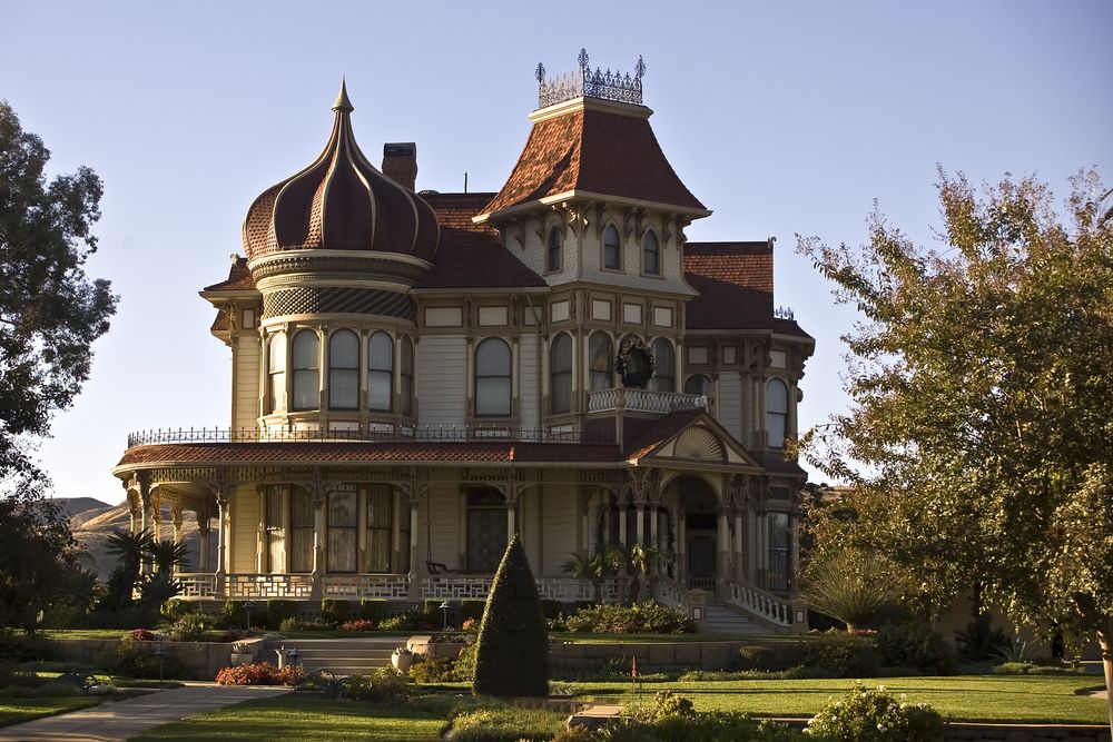 View of the Victorian Mansions at Redlands