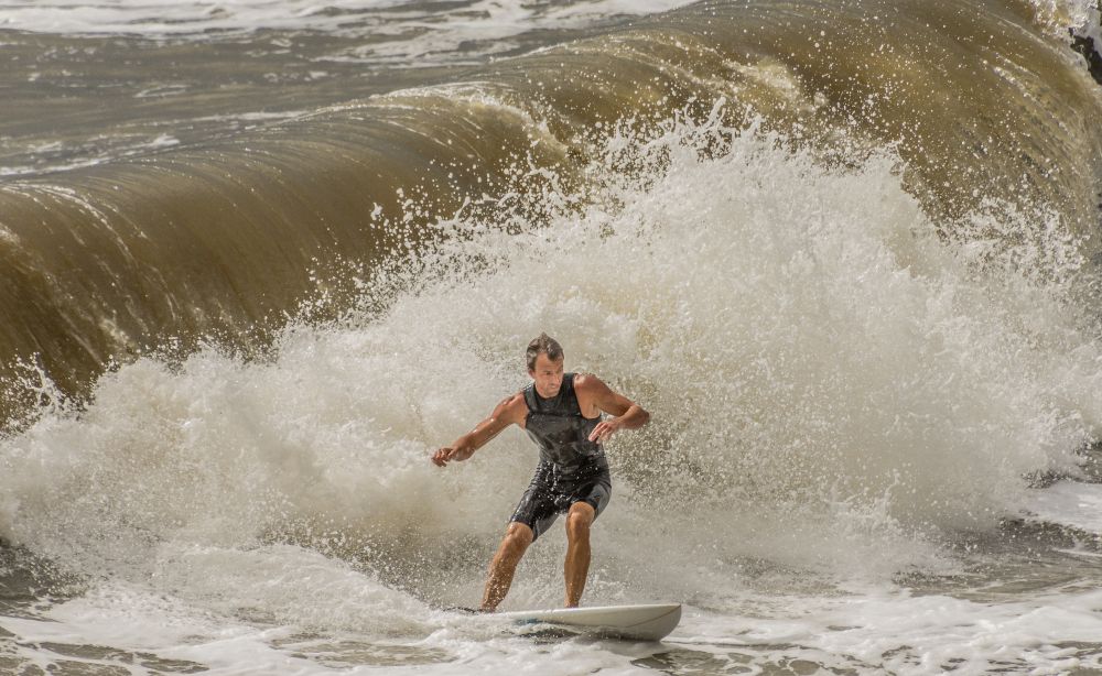 Surfing in Folly Beach