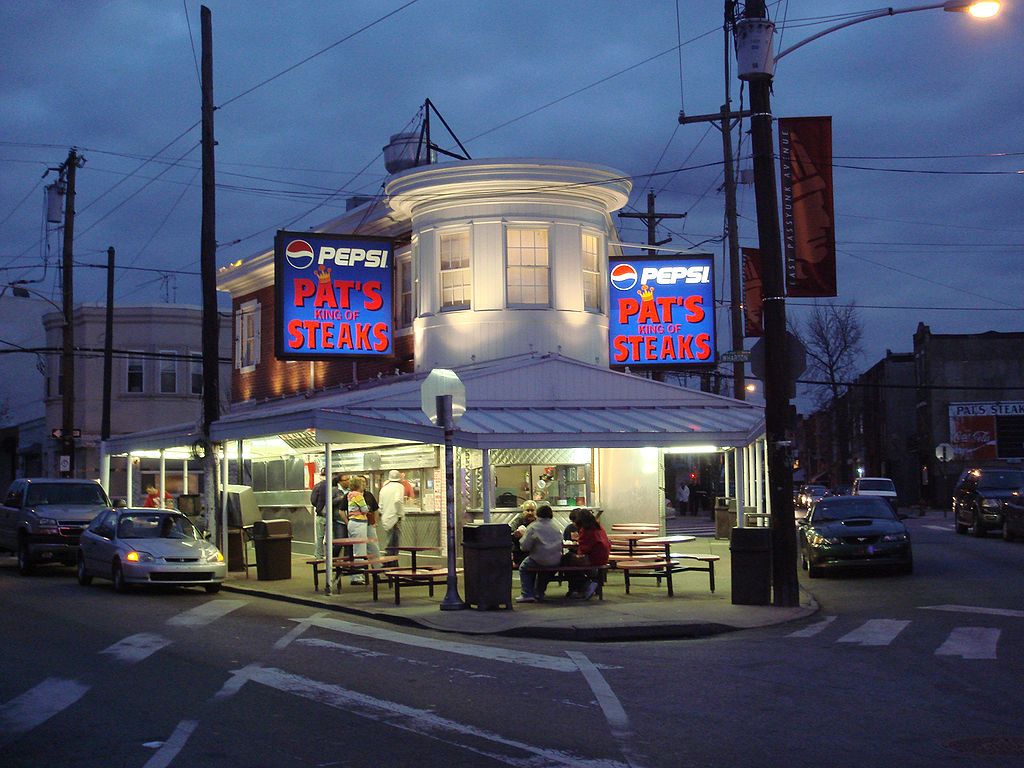 Exterior of Pat's King of Steaks