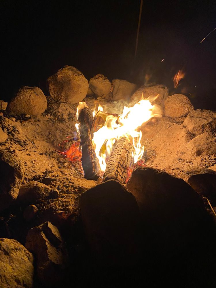Campfire at Burlingame State Park