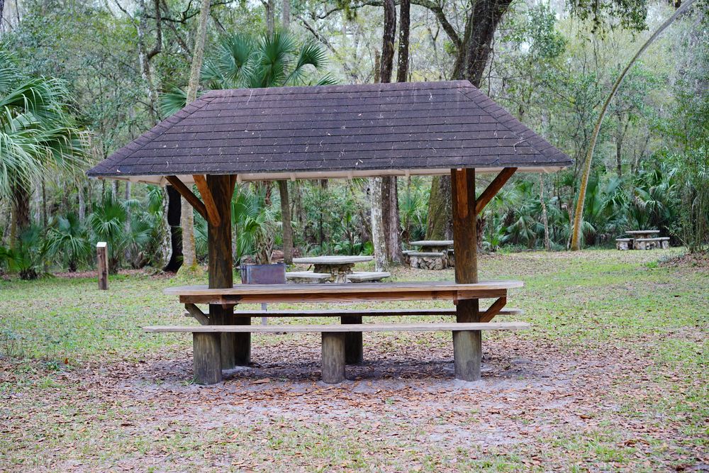 Picnic shed at Hillsborough River State Park