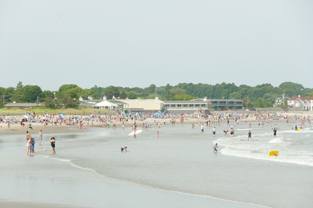 People at Scarborough State Beach