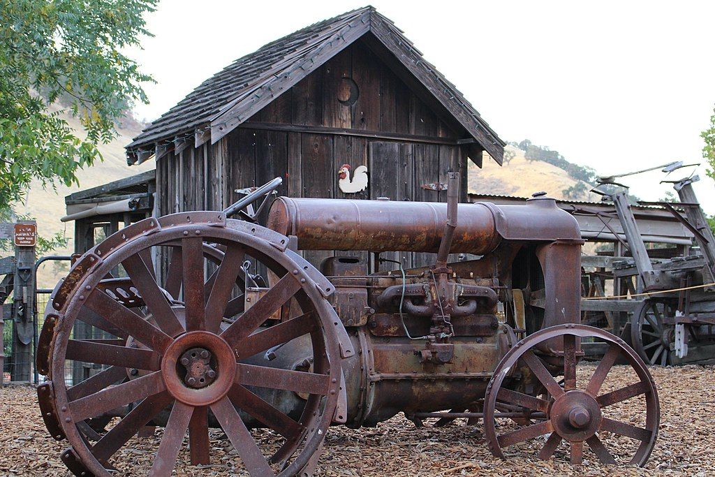 Equipment and hen house at the Old Borges Ranch