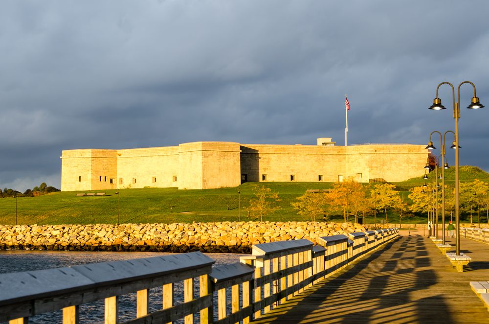 Daytime view of Fort Trumbull State Park