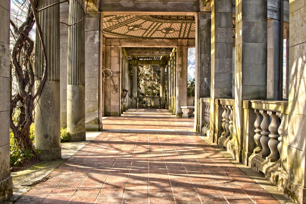 Hallway at Harkness Memorial State Park mansion
