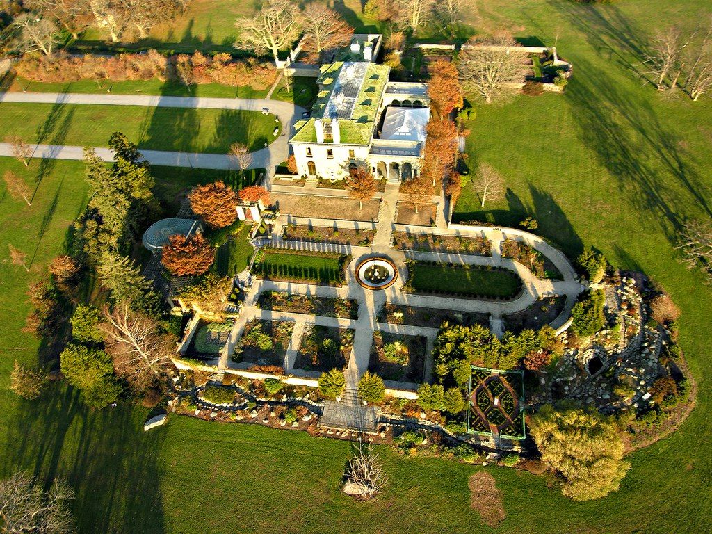 Aerial view of the beautiful Harkness Memorial State Park