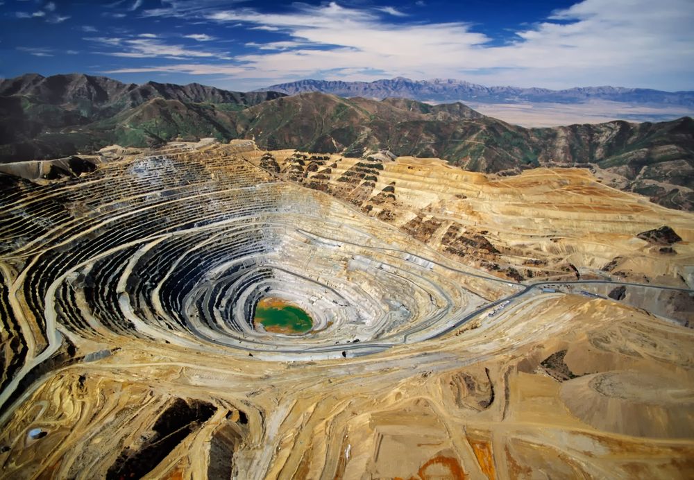 Aerial view of Bingham Canyon Mine