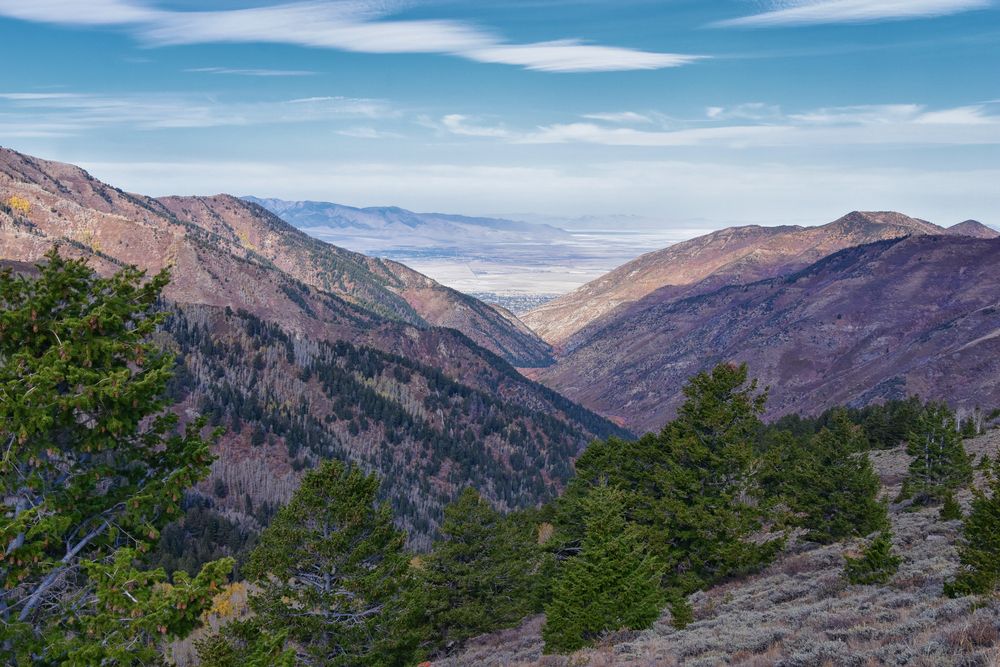 Scenic view of nature from Butterfield Canyon's peak