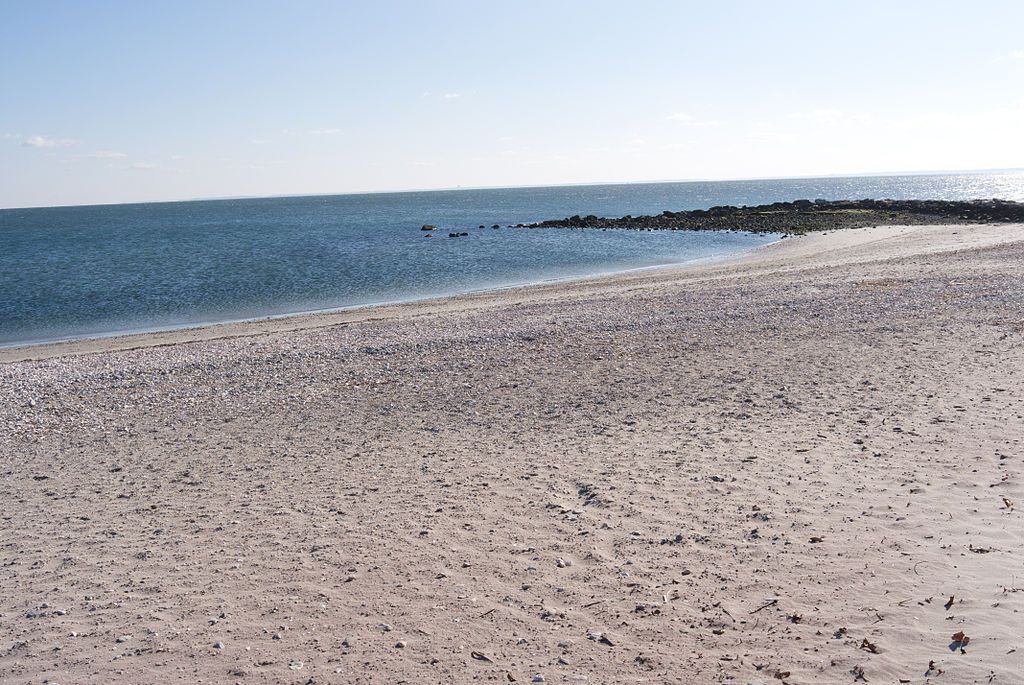 Sand and the sea at compo beach.