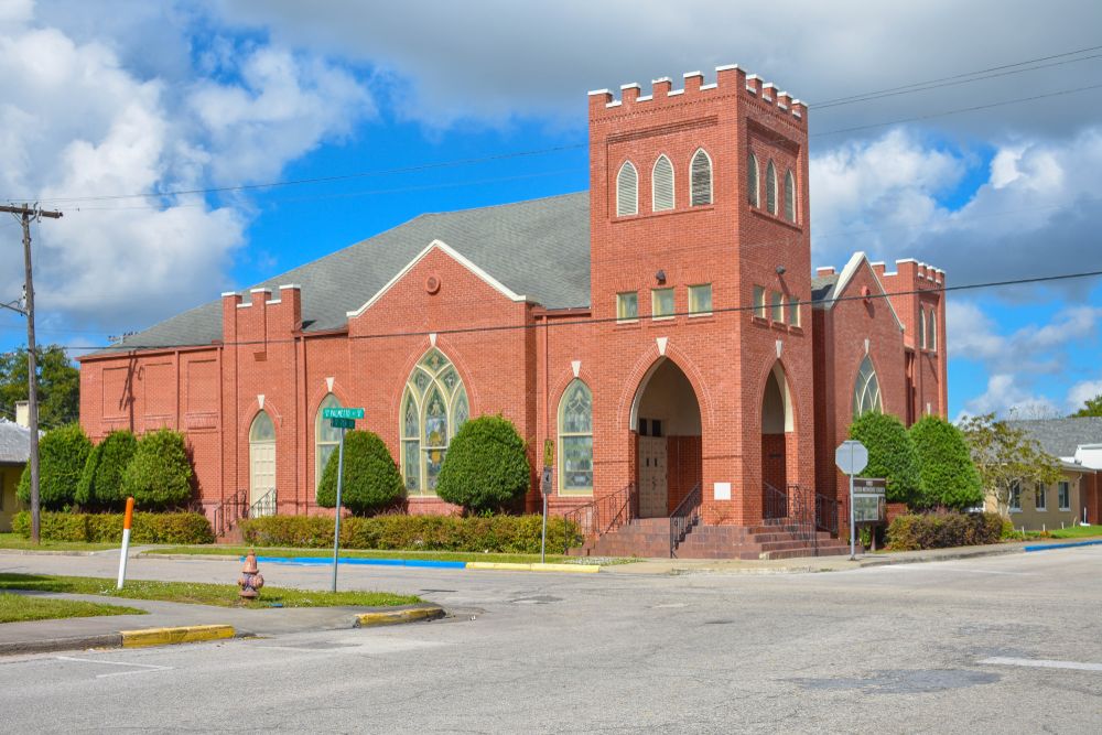 A church at the Historic Downtown Wauchula