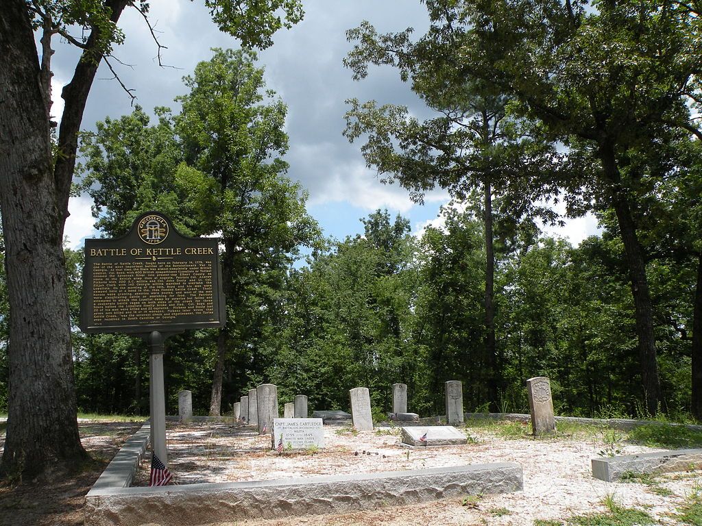History marker of Kettle Creek Battlefield