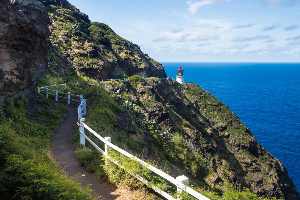 Trail leading to the Makapu'u Point Lighthouse
