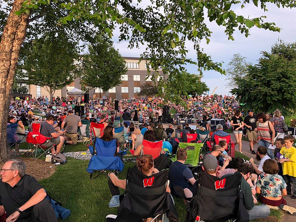 People at Phoenix Park during a summer concert