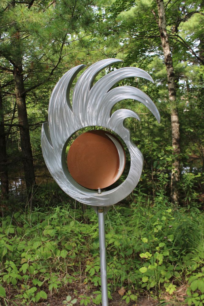 One of the sculptures at Stevens Point Sculpture Park