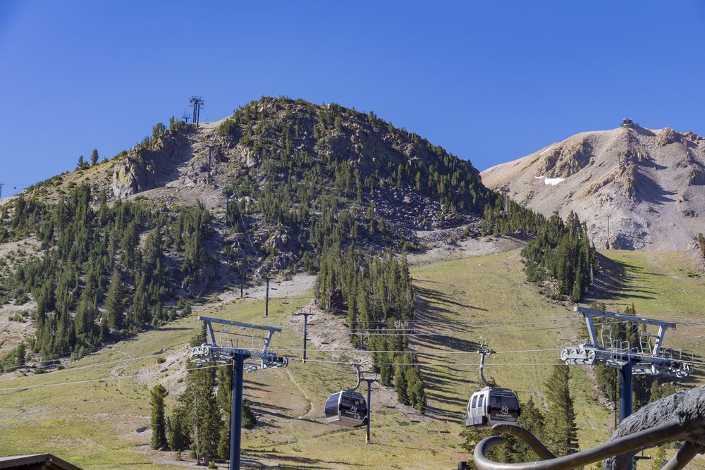 Cable cars near Adventure center in Mammoth Lake