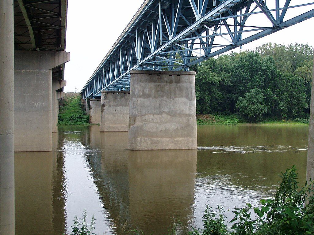 A bridge over Wabash River