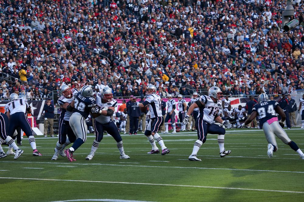 Football game in Gillette Stadium