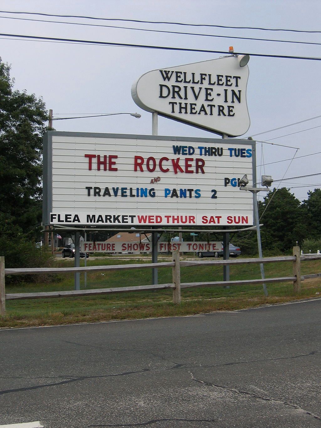 Marquee of Wellfleet Drive-In Theatre