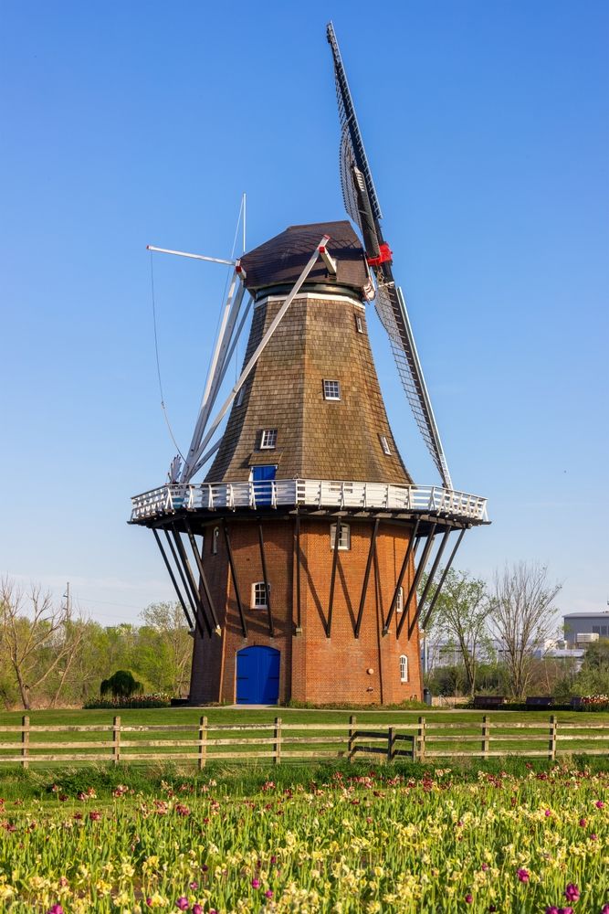 A windmill at Windmill Island Gardens