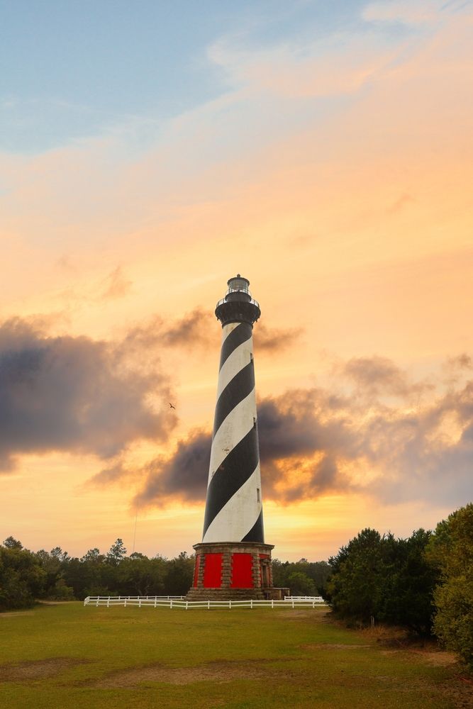 Gorgeous sunset over Cape Hatteras Lighthouse