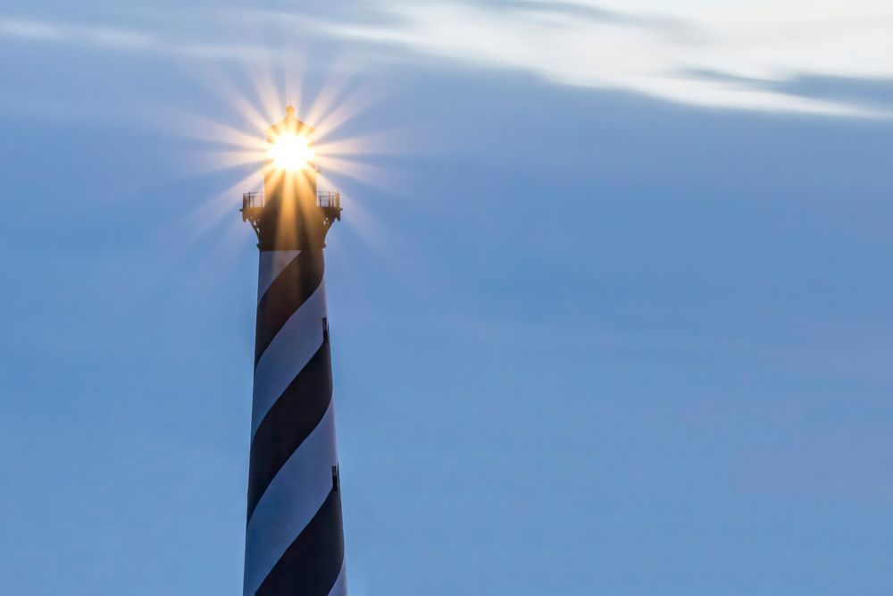 The lamp of Cape Hatteras Lighthouse