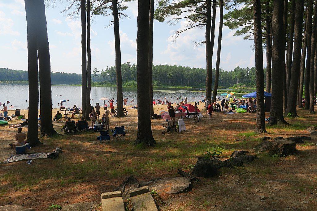 People enjoying the tranquil Clough State Park
