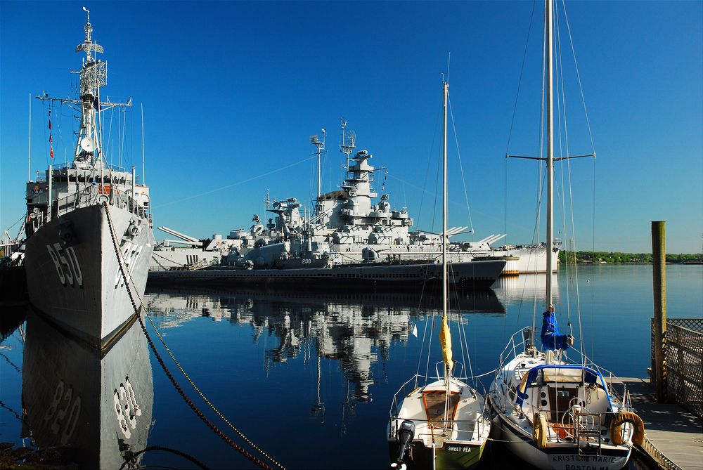 View of Battleship Cove
