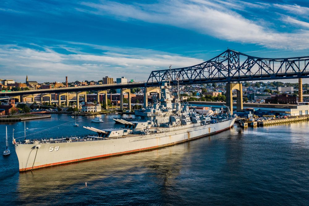 View of Battleship Cove
