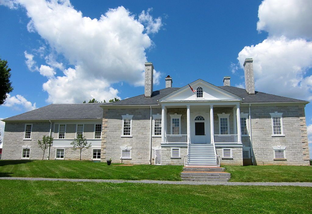 Exterior of the Belle Grove manor house at Cedar Creek Historical Park