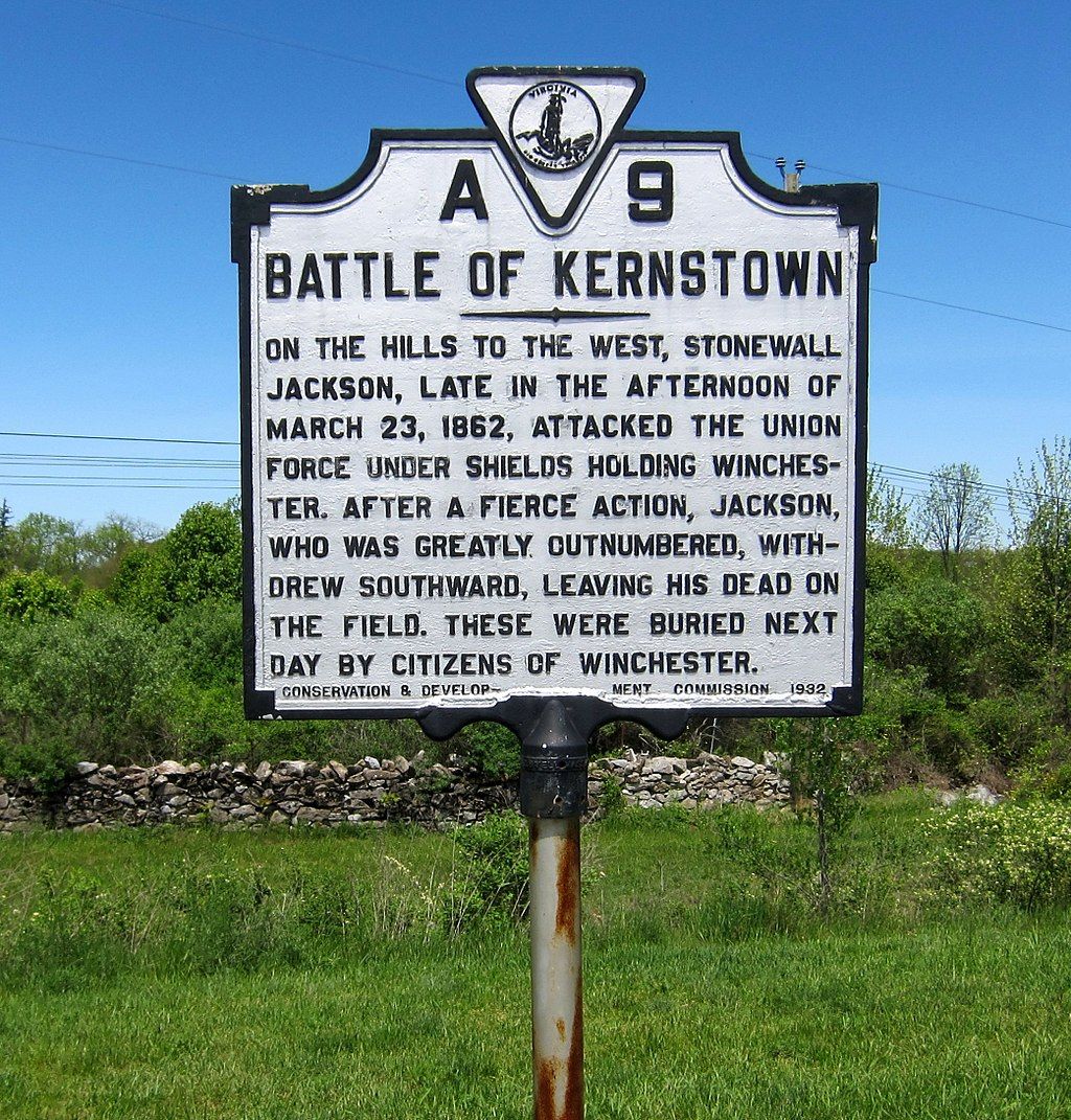 History marker of Kernstown Battlefield