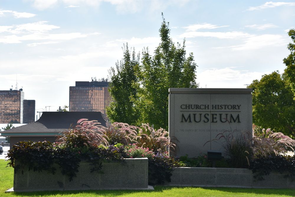 Welcome sign of the Church History Museum