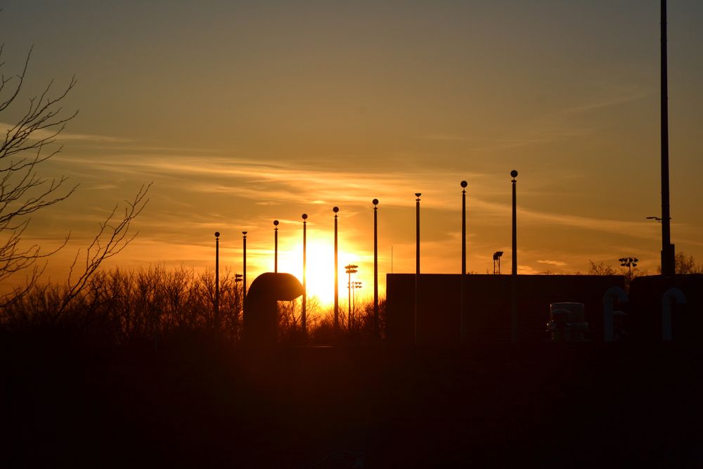 Sunrise over University of Wisconsin-Whitewater