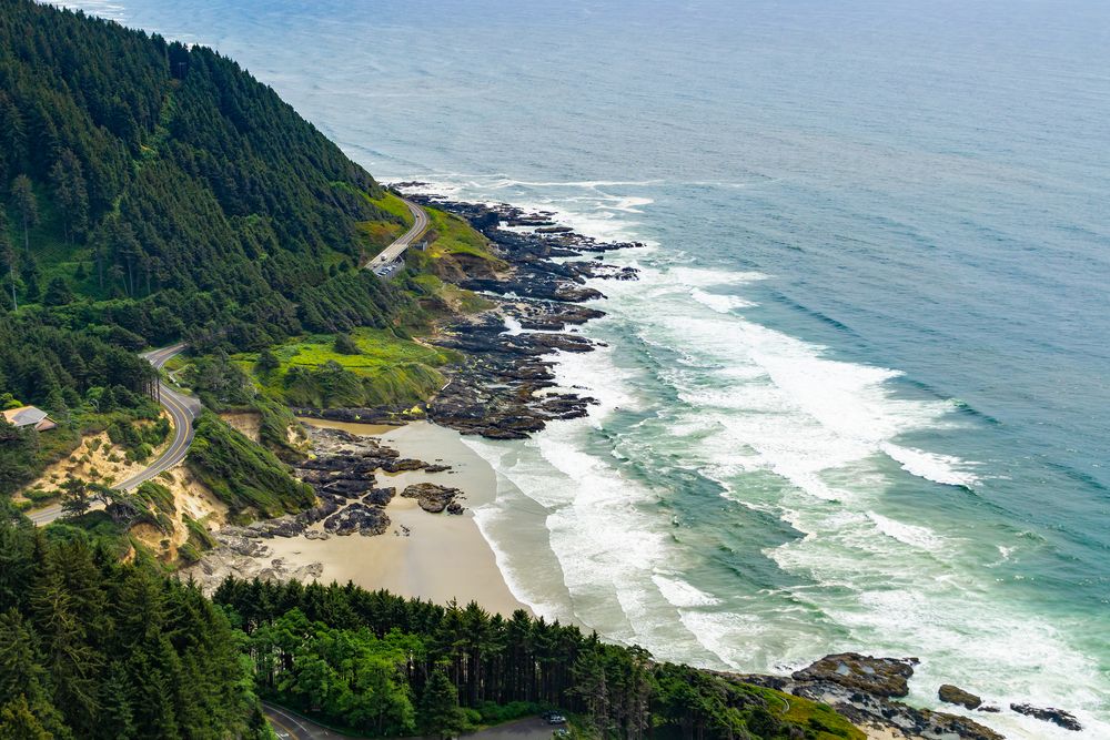 Aerial view of Cape Perpetua