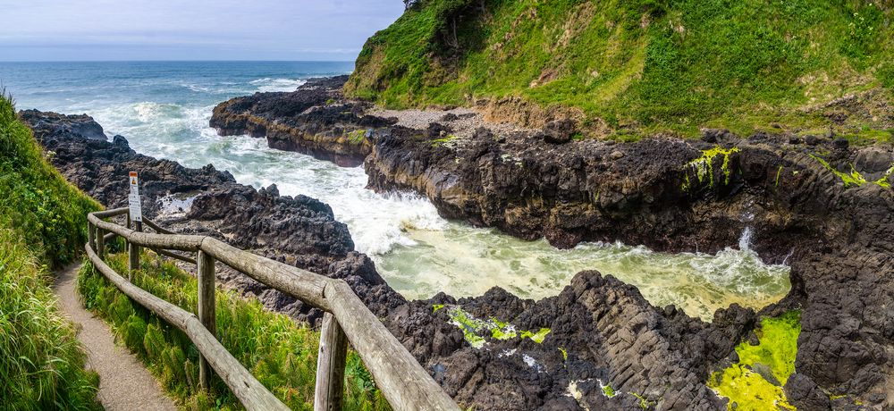 Scenic view of Devils Churn