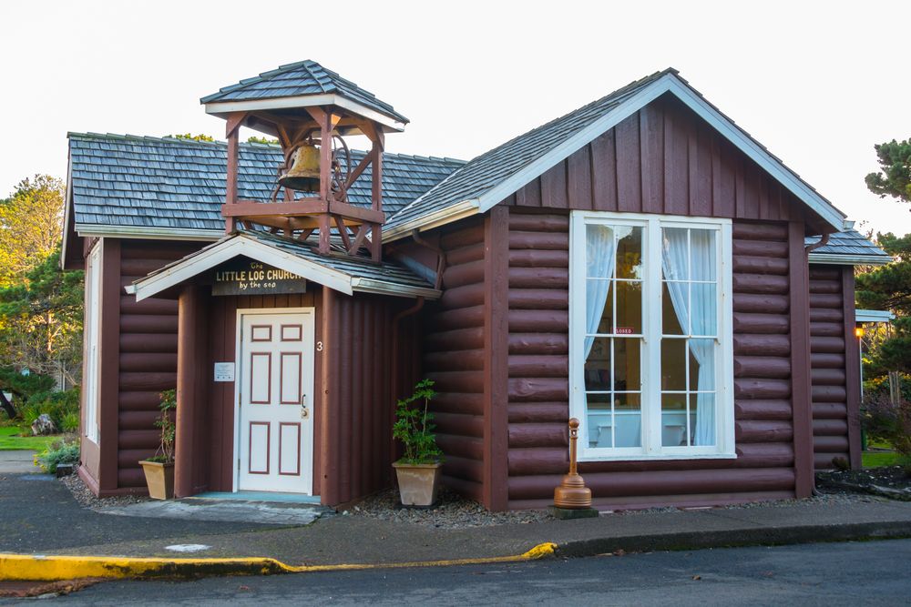 Exterior of Little Log Church Museum