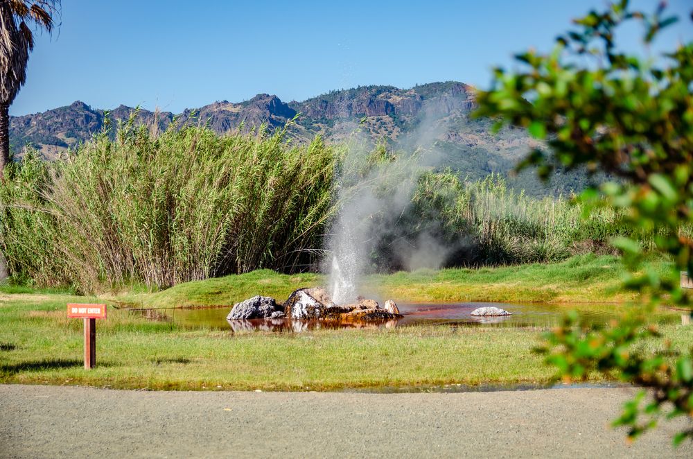 View of Old Faithful Geyser
