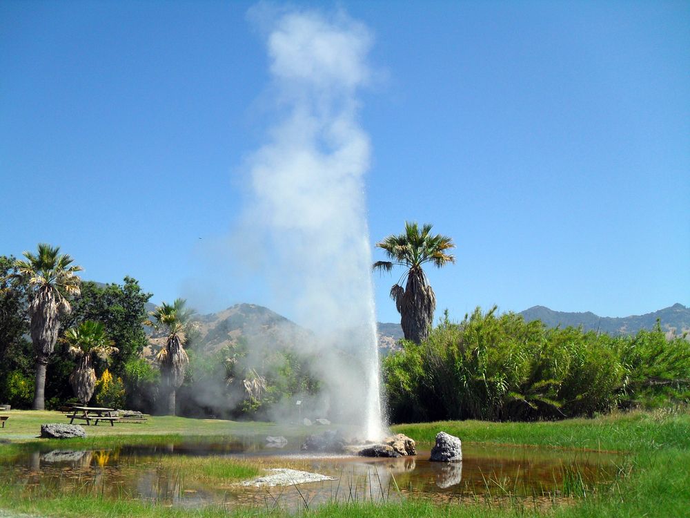 View of Old Faithful Geyser
