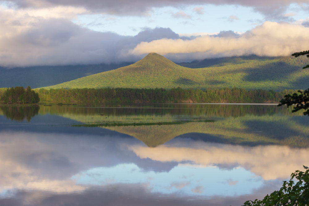 Underwater Ghost Town of Flagstaff Lake, Maine in New England