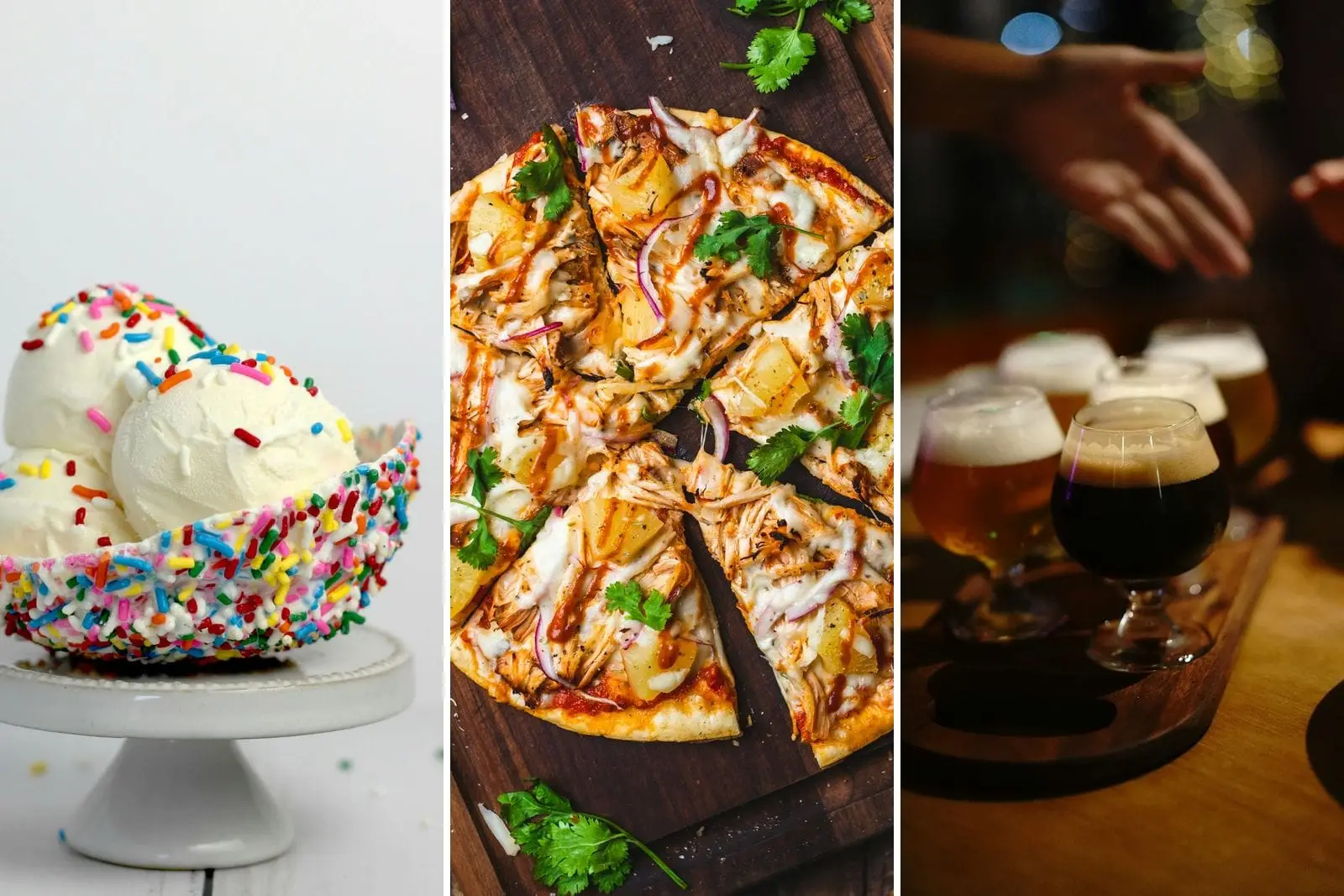 Ice cream, pizza and craft beer